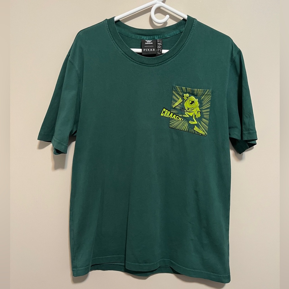 Adidas x Pixar Collaboration Green Manga CRRAACK! HD 9074 T-Shirt, size M